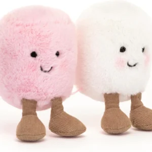 Jellycat Amuseables Pink and White Marshmallows Plush Duo